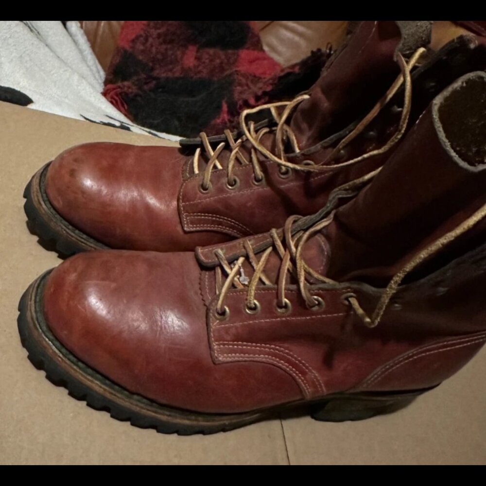 Herman Survivors Vintage Logger Boots Vintage Men Size 9.5 steel toe - Picture 9 of 9